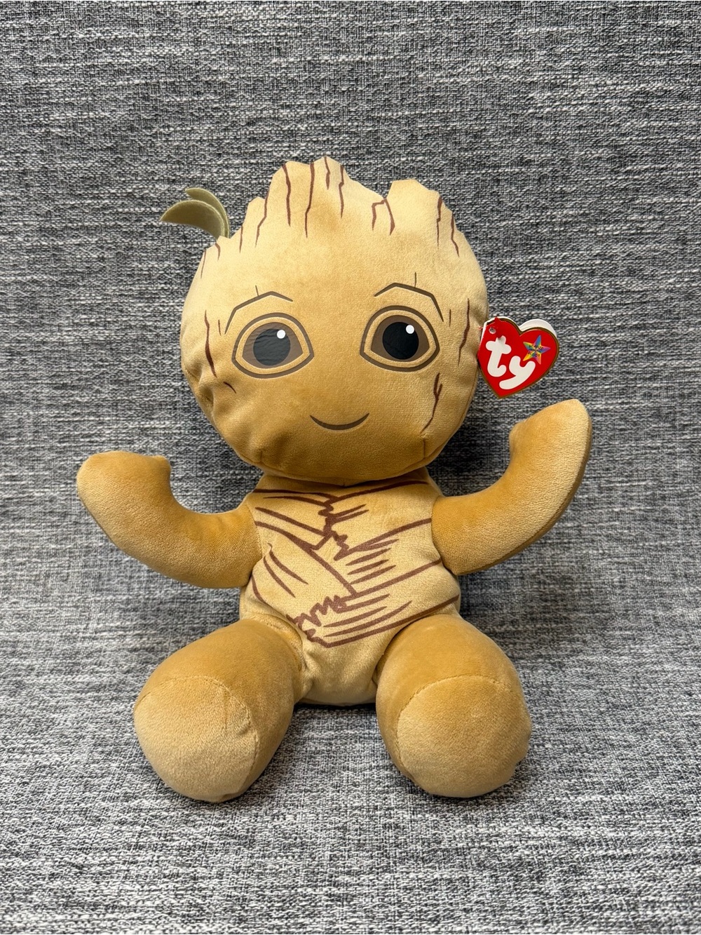 Ty Beanie Buddy Marvel Groot Soft Plush Stuffed Animal